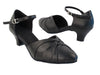 Black Leather Ballroom heels