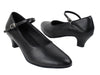 Black Leather Cuban ballroom Heel