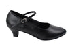 Black Leather Cuban ballroom Heel