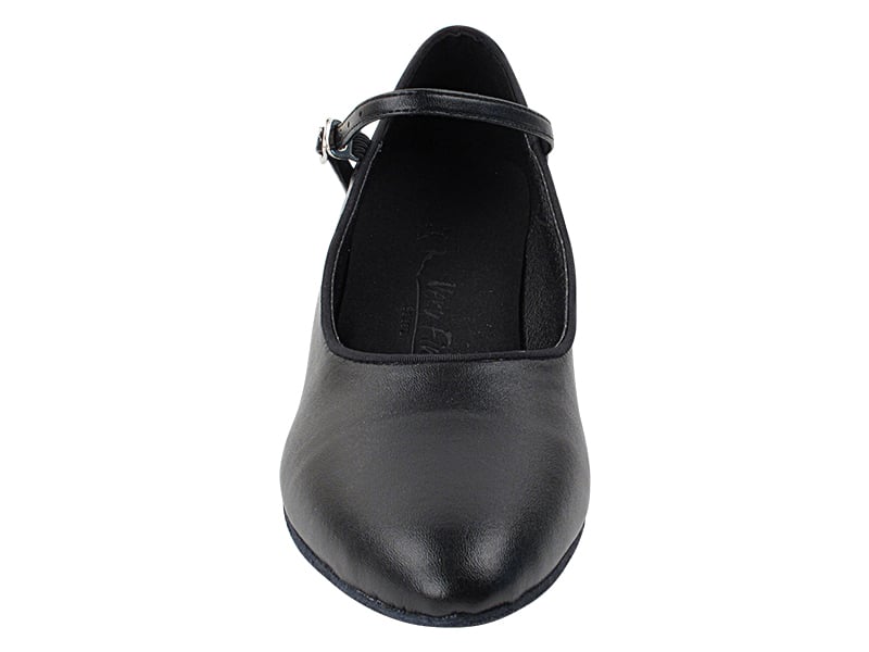 Black Leather Cuban ballroom Heel