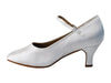 White satin dance heels