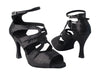 Black scale ballroom heels