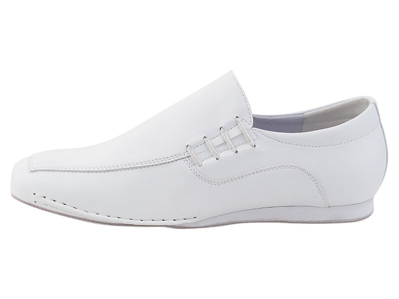 White leather dance shoes