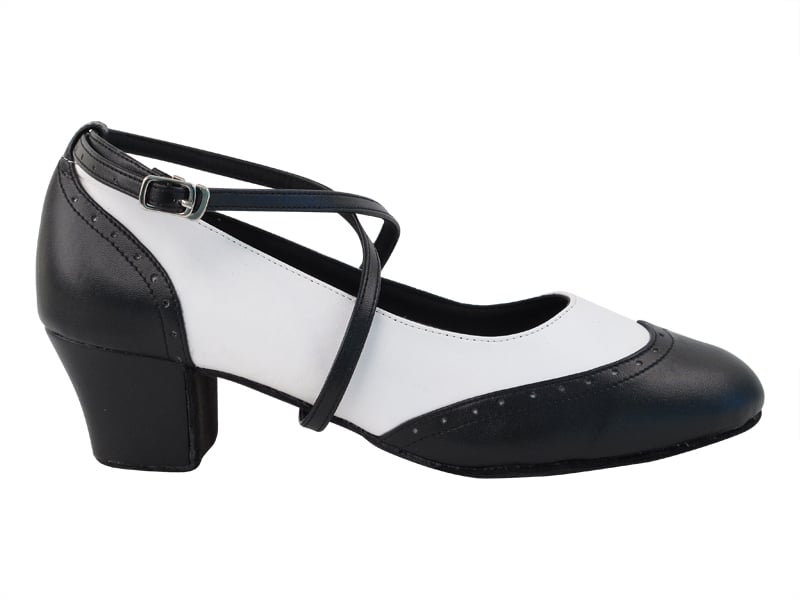 Black & White Leather dance heels