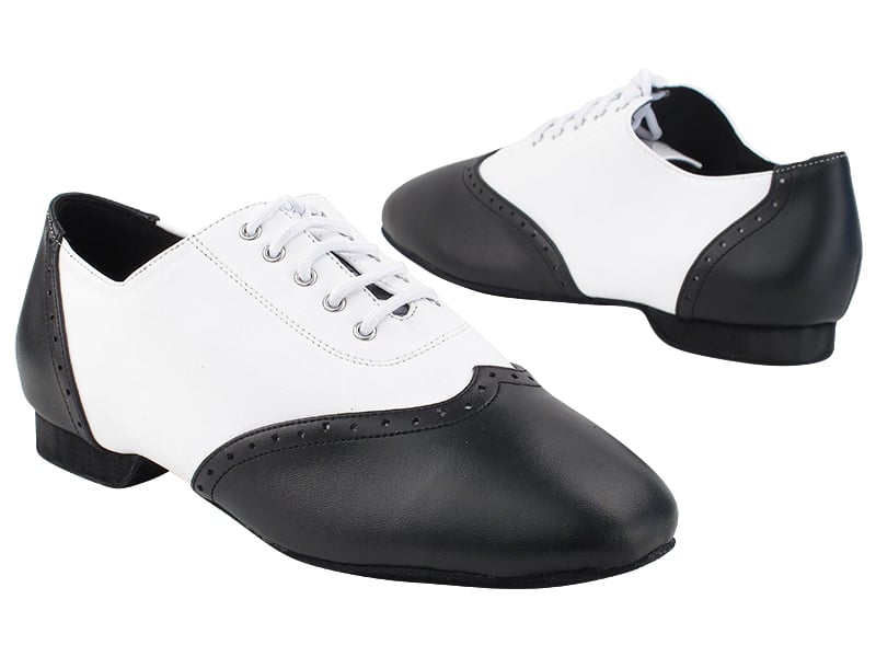 Black & White Leather dance shoes