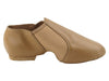 Beige brown leather jazz shoes