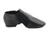 Split black leather jazz shoes: versatile, supportive footwear