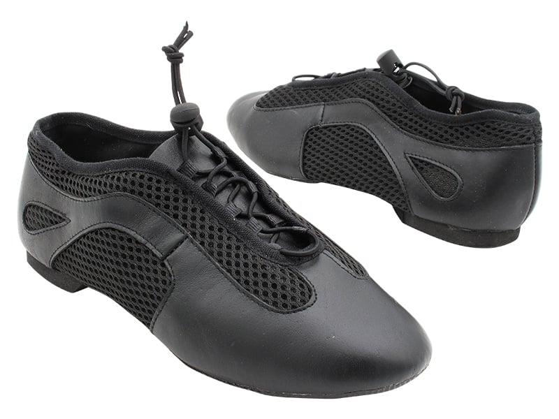 Black leather jazz shoes