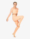 Womens Compression High Waist Tan Dance Legging