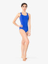 Womens Lace Back Keyhole Blue Tank Leotard