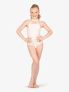 Girls Wild Tea Rose Lace Trim Leotard