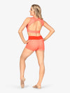 Womens Coral Color Blocked 3" Shorts