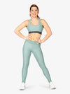 Womens High Waist Green Dance Leggings