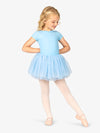 Girls Cross Back Tutu Blue Dress