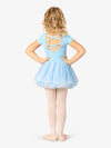 Girls Cross Back Tutu Blue Dress