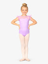 Girls Mesh Ruffle Sleeve Purple Leotard