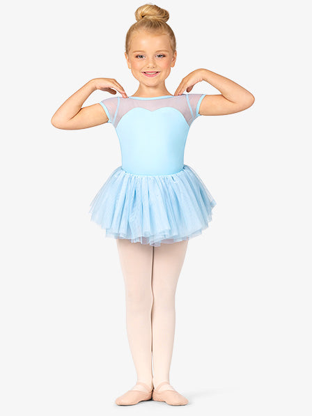 Girls Mesh Pull On Blue Tutu Skirt