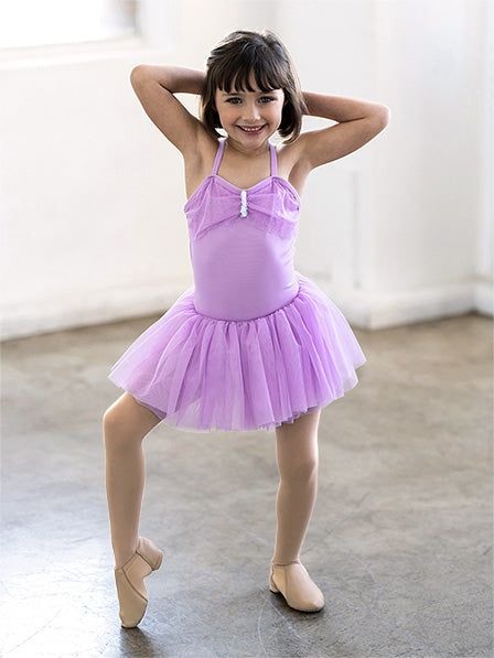 Girls Mesh Pull On Purple Tutu Skirt