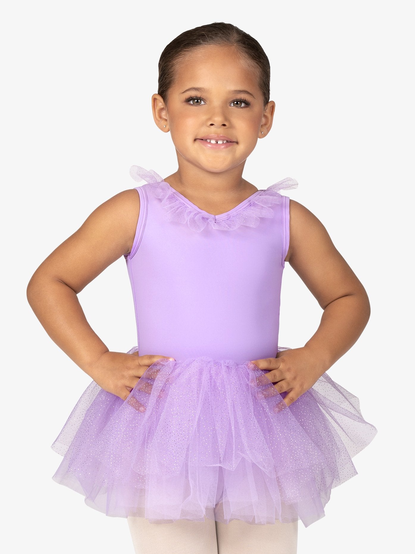 Girls Tank Glitter Purple Dress