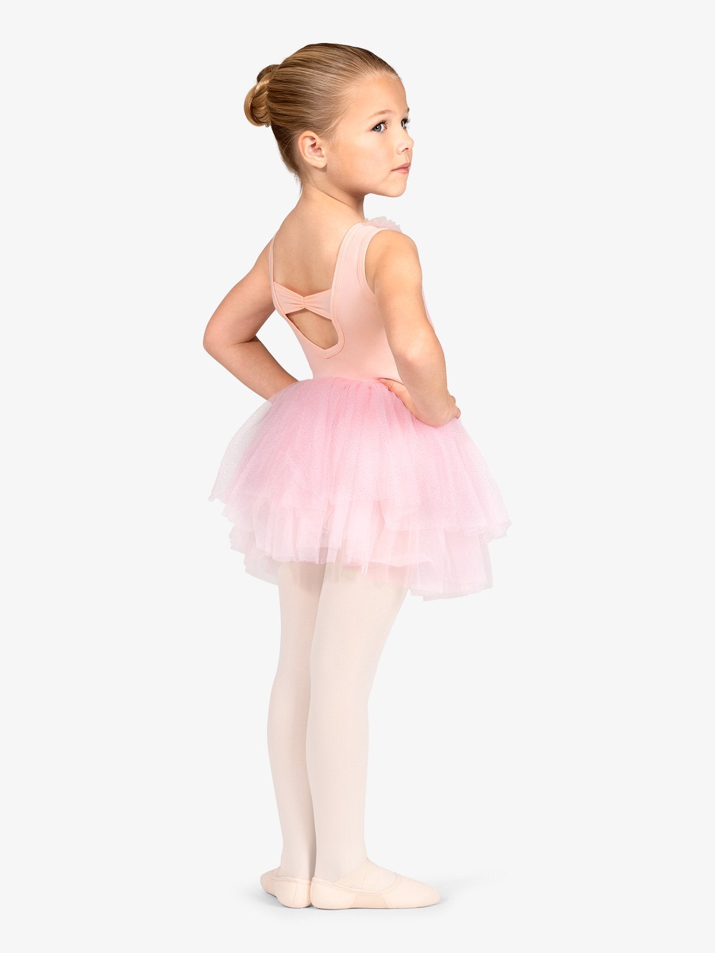 Girls Tank Glitter Pink Dress