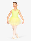 Girls Tank Glitter Yellow Dress