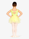 Girls Tank Glitter Yellow Dress