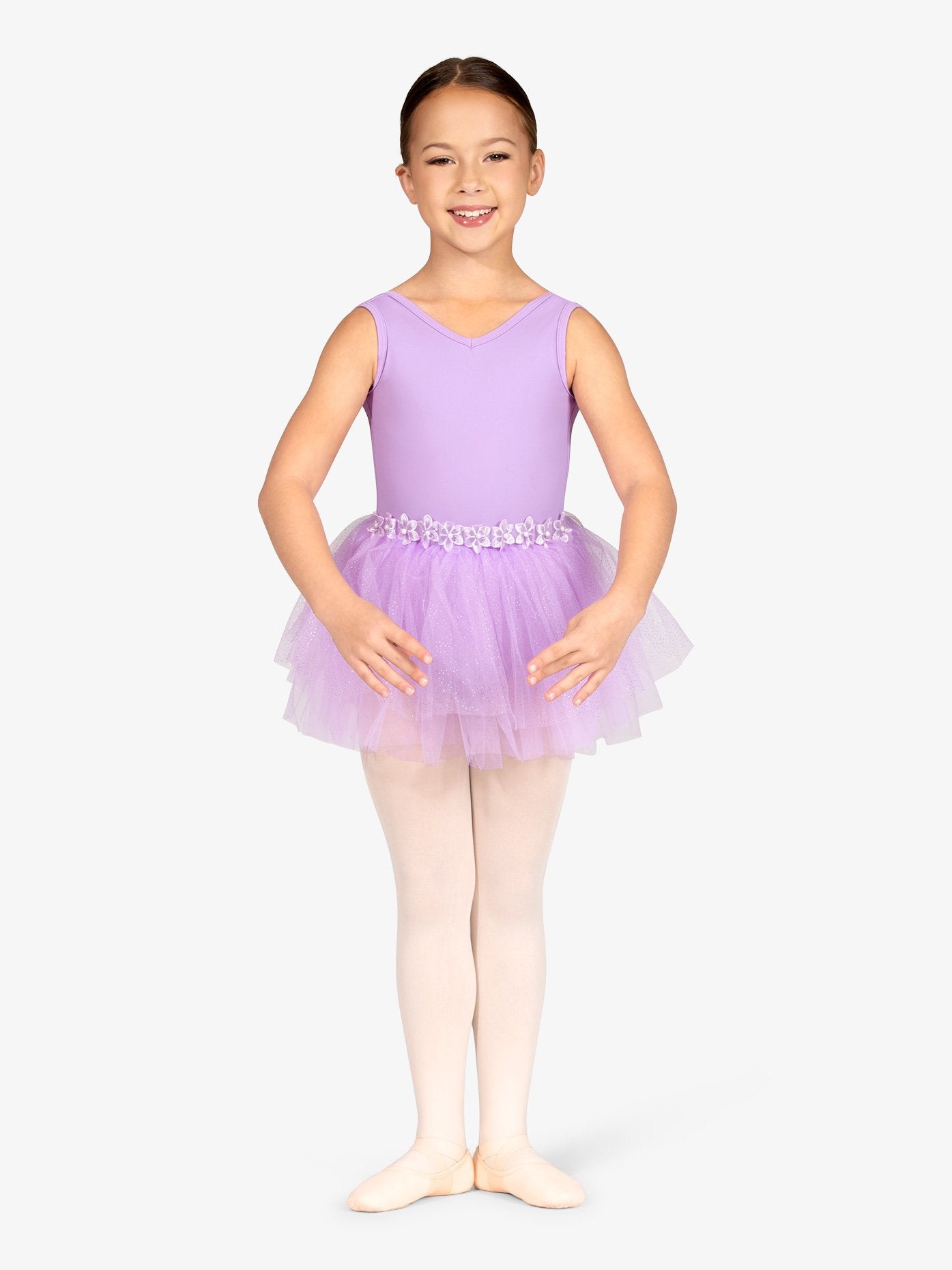 Girls Tank Glitter Purple Dress