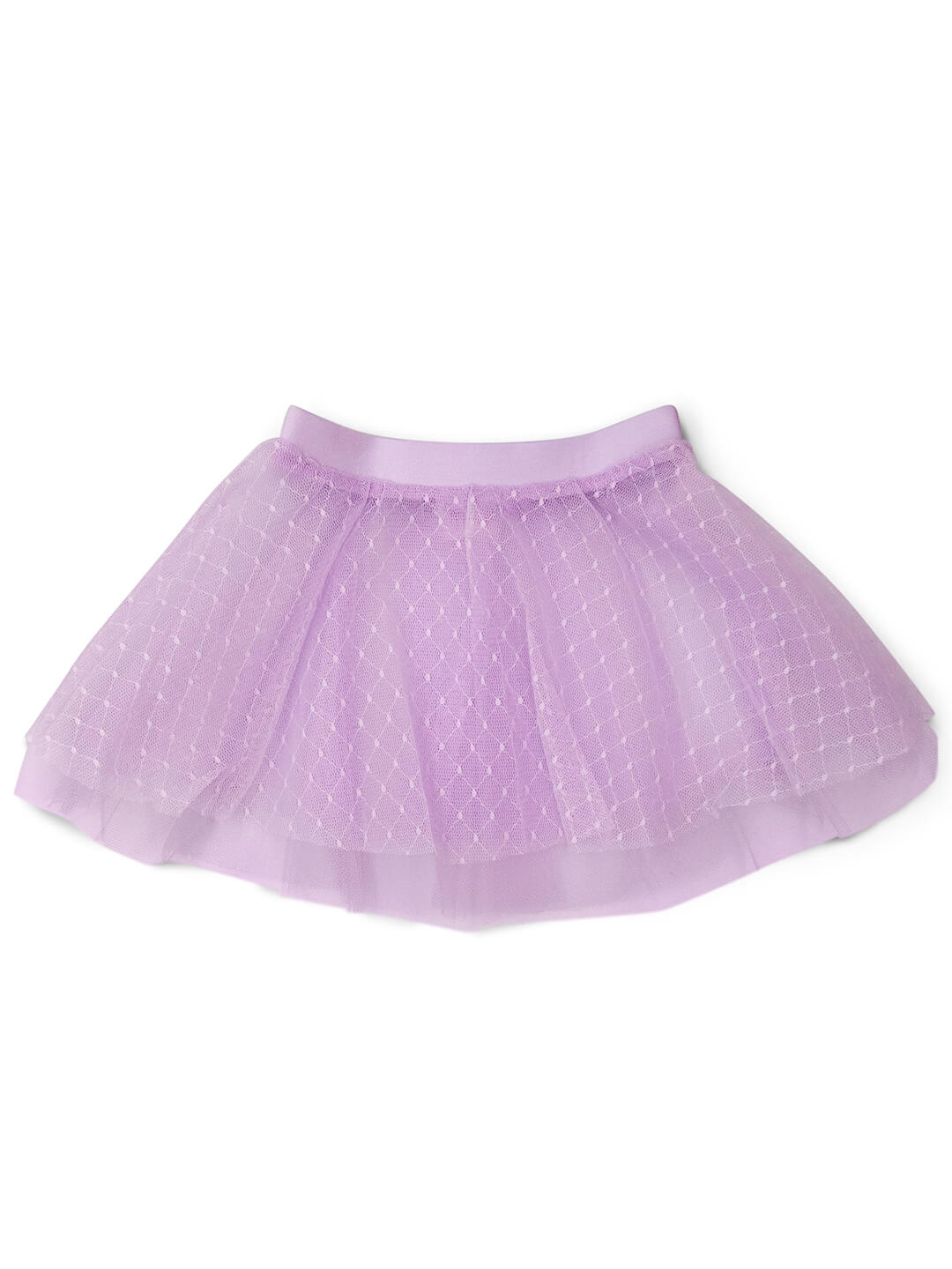 Double layer pull-on skirt for girls, featuring a layered design