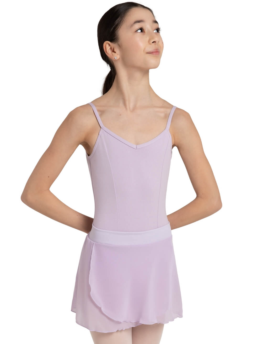 Girls pull-on skirt, featuring an easy, comfortable fit with an elastic waistband - lavender 