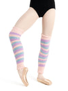 Harmonie 18-inch striped pamper legwarmer, offering a cozy and stylish fit 