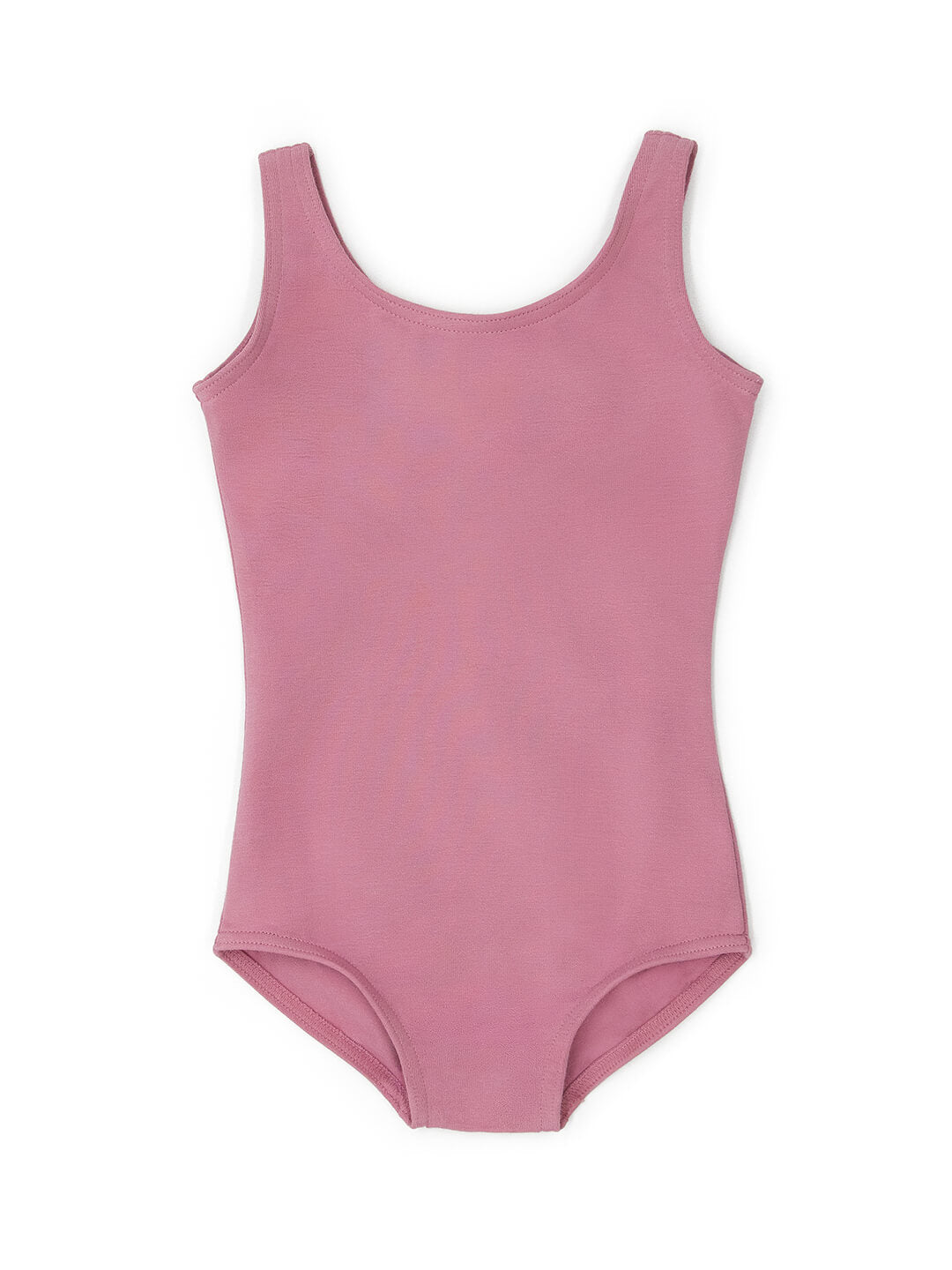 High-neck tank leotard for girls, featuring a sleek and comfortable design - pink