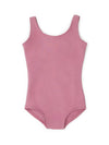 High-neck tank leotard for girls, featuring a sleek and comfortable design - pink