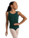 High-neck tank leotard for girls, featuring a sleek and comfortable design - purple