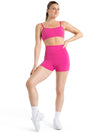 High Waisted Shorts, stylish and comfortable with a flattering fit for activewear - pink