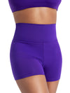 High Waisted Shorts, stylish and comfortable with a flattering fit for activewear - purple