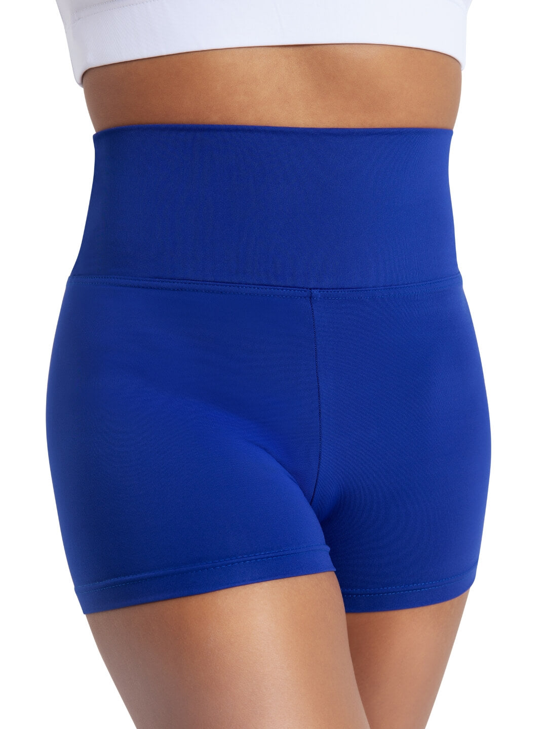 High Waisted Shorts, stylish and comfortable with a flattering fit for activewear - blue