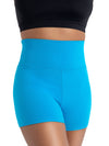 High Waisted Shorts, stylish and comfortable with a flattering fit for activewear - light blue
