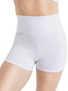 High Waisted Shorts, stylish and comfortable with a flattering fit for activewear - white 