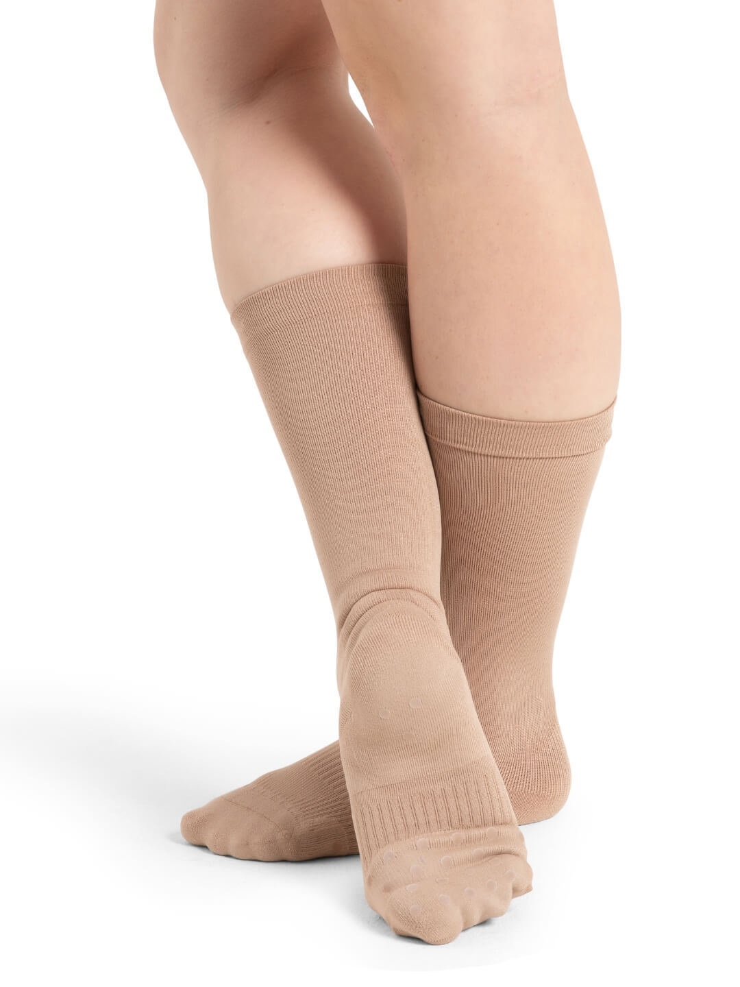 Lifeknit™ Calf Length Sox – Soft, supportive calf-length socks - tan