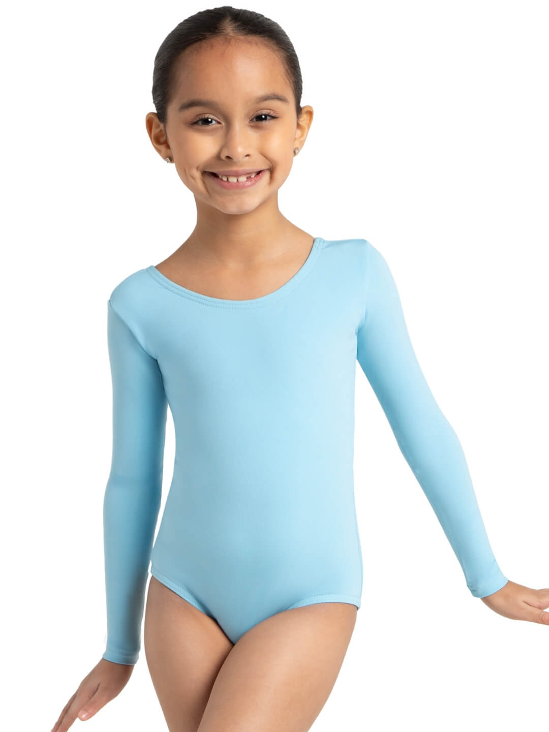 Long Sleeve Leotard – Girls' classic long-sleeve leotard - blue