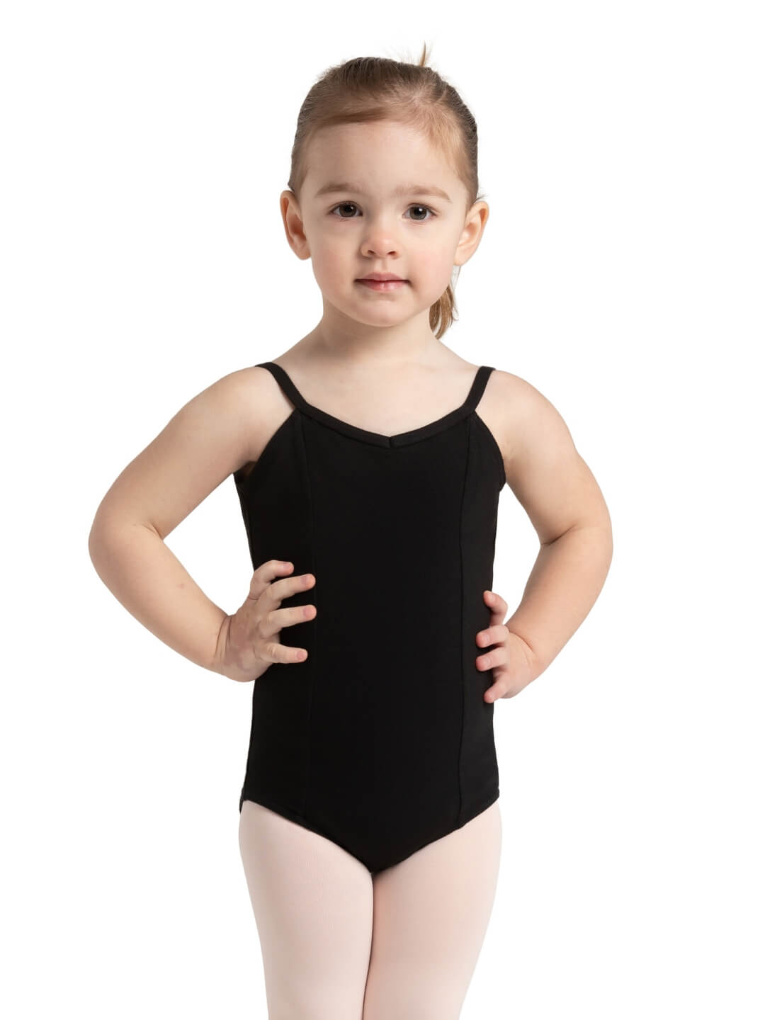 Princess Camisole Leotard for Girls - Soft, stretchy dancewear - black