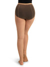 Rhinestone Fishnet Tight, featuring sparkling rhinestones and a stretchy, comfortable fit for dance performances - tan