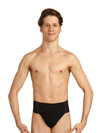 Quilted Cotton Panel Thong Dance Belt, offering comfort and support - black