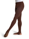 Ultra Soft Self Knit Waistband Stirrup Tight with a comfortable, seamless fit - brown