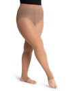 Ultra Soft Self Knit Waistband Stirrup Tight with a comfortable, seamless fit - tan