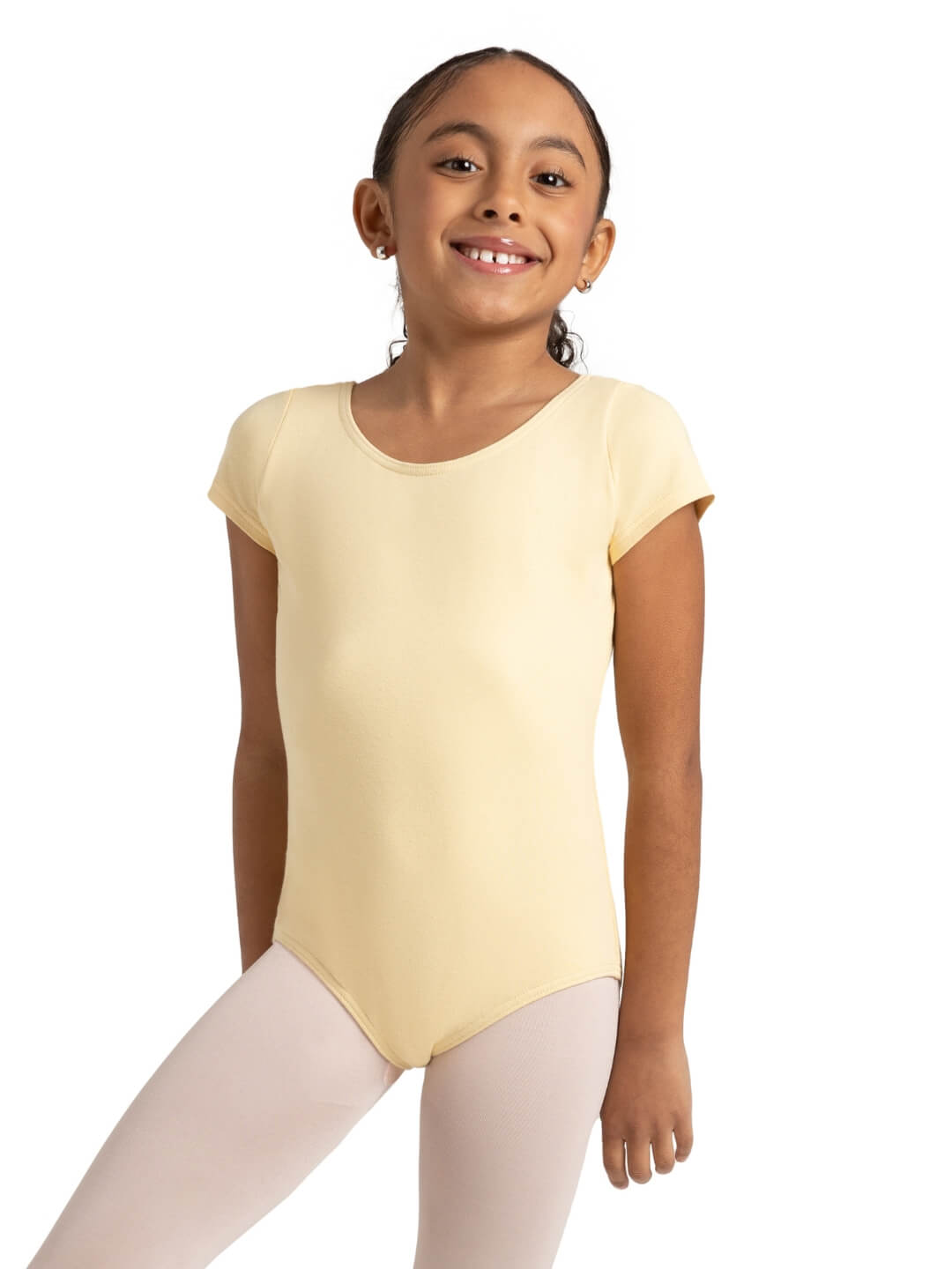Short Sleeve Leotard for Girls - yellow