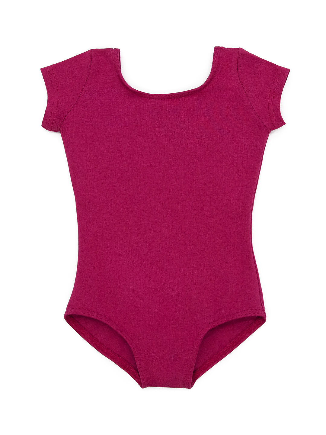 Short Sleeve Leotard for Girls - magenta