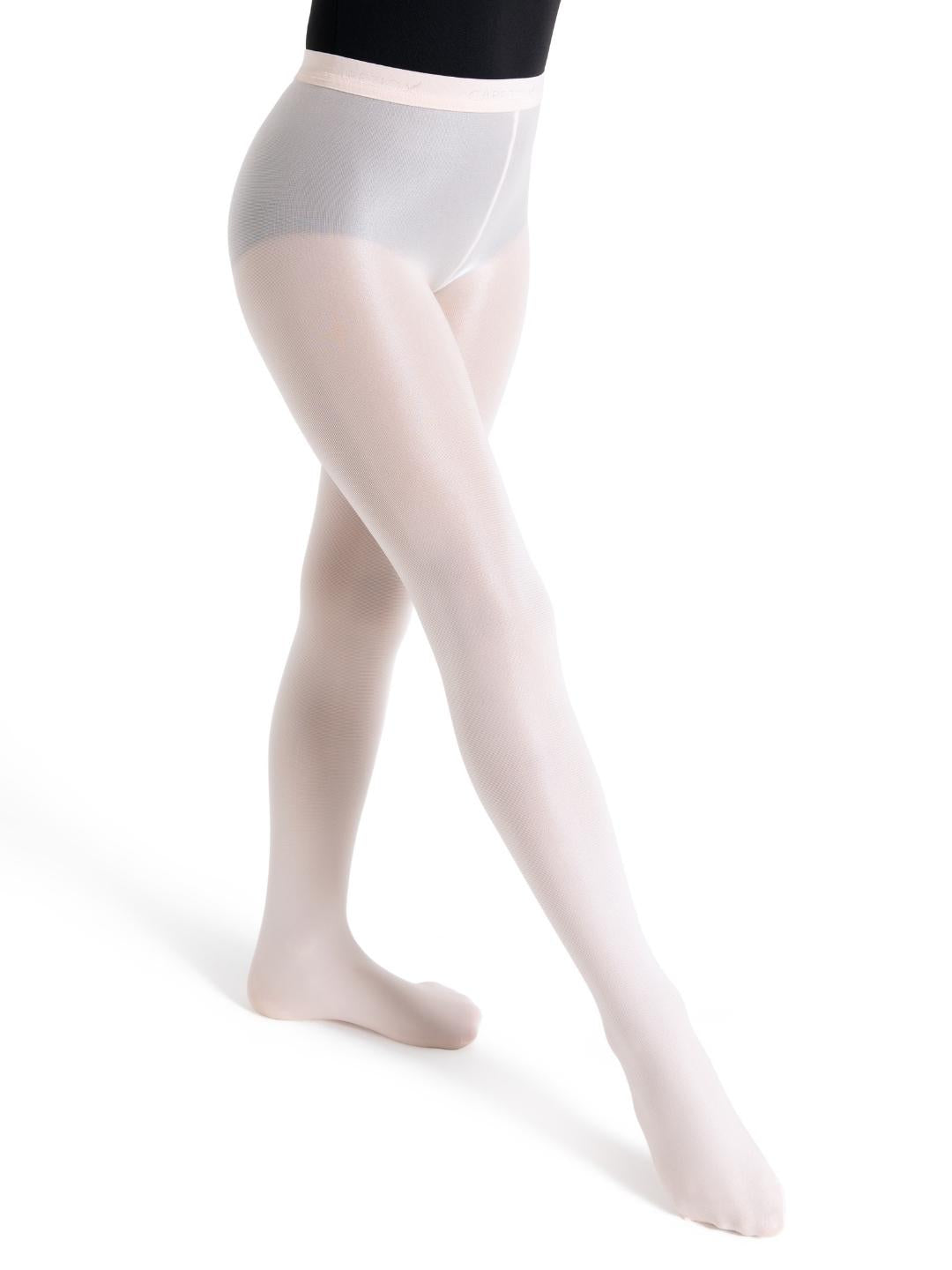 Ultra Shimmery Tight for girls, sparkling dance tights with a smooth, shiny finish - white