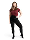 Ultra Soft Footed Tight, a smooth and comfortable dance tight with a soft, durable fabric - black