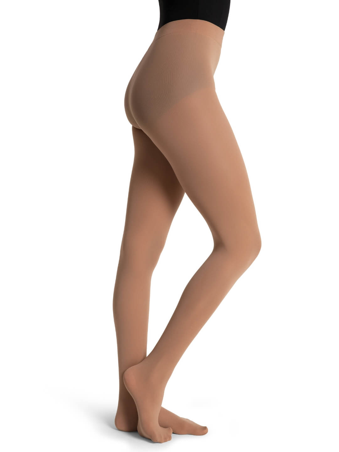 Ultra Soft Footed Tight, a smooth and comfortable dance tight with a soft, durable fabric - tan
